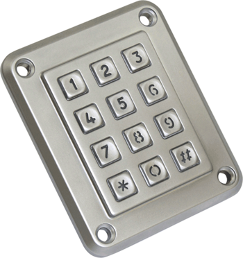 Numeric keypad made of stainless steel with attachable keyboard controller